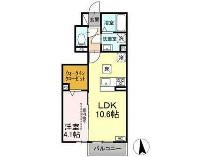 ＪＲ東海道本線 浜松駅 バス乗車時間：35分 最寄りバス停で下車 徒歩3分 2階建 新築(1LDK/1階)の間取り写真