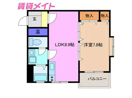 サイレンス上野(1LDK/1階)の間取り写真