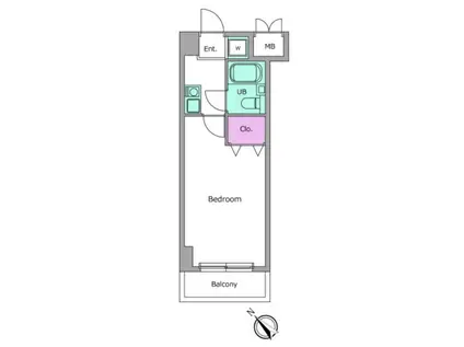 ビエラコート桜台(1K/1階)の間取り写真