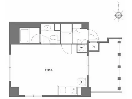 MG目黒駅前(ワンルーム/10階)の間取り写真
