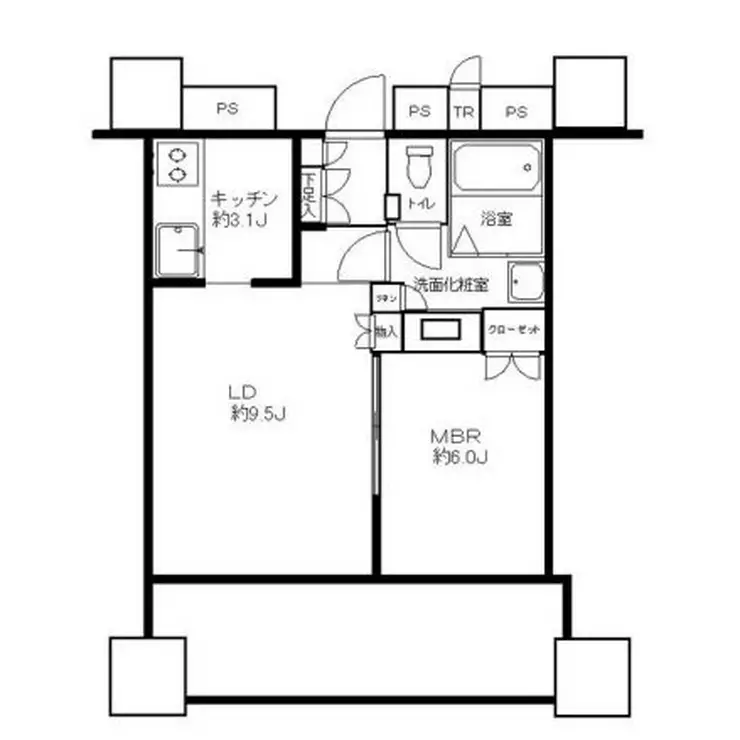 パークコート千代田富士見ザタワー 10階階 間取り