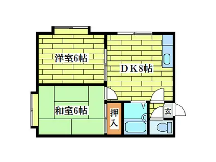 マクセル16/100(2DK/3階)の間取り写真