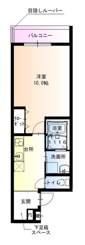 フジパレス十三ウエスト(1K/3階)の間取り写真