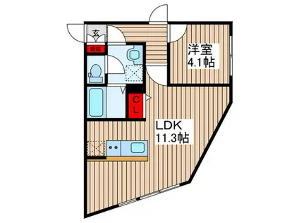 練馬区上石神井3丁目工事(1LDK/4階)の間取り写真