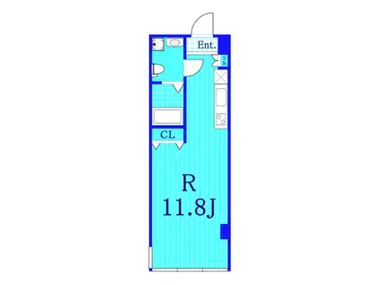 アフィーノ川崎(ワンルーム/9階)の間取り写真