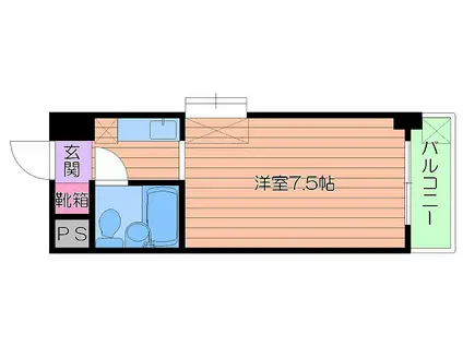 シャルム高倉(1K/3階)の間取り写真