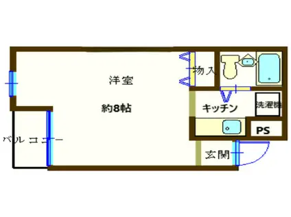 ラ・メゾン中小阪(ワンルーム/2階)の間取り写真
