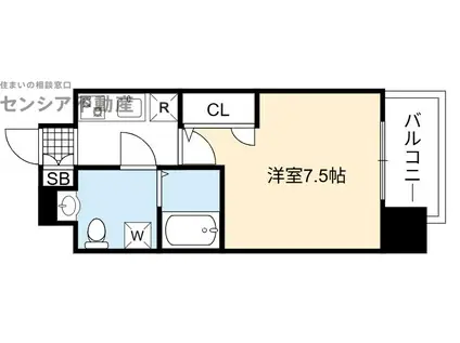 T`S SQUARE 大阪城(1K/4階)の間取り写真