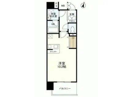 パイン新宿(ワンルーム/9階)の間取り写真