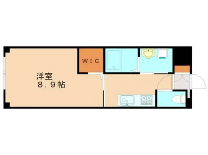 PEACEFUL七隈(1K/1階)の間取り写真