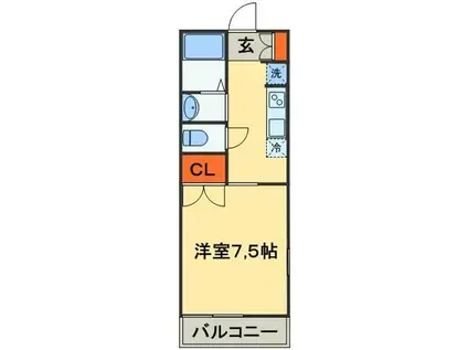 エムズ・セレステ(1K/1階)の間取り写真