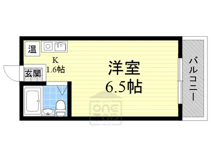 ソサエティ山手(ワンルーム/3階)の間取り写真