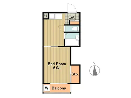 グリーンパレスIZUMI(1DK/2階)の間取り写真