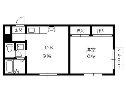 メゾンドジュール(1LDK/1階)の間取り写真