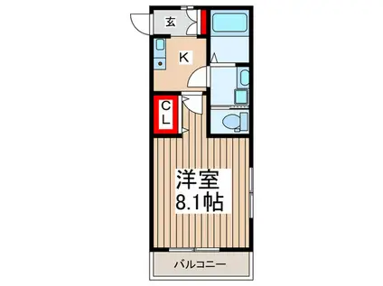 SUNNY FLAT(1K/2階)の間取り写真