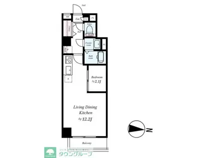 ARCOBALENO DAISHIMAE(1LDK/4階)の間取り写真
