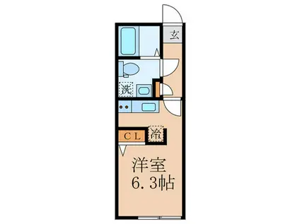 ブランシェ鷺宮II(ワンルーム/4階)の間取り写真