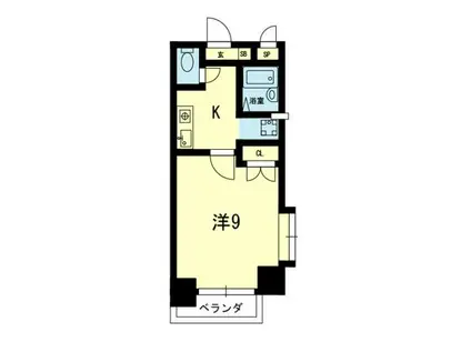 サプリームマンション(1K/6階)の間取り写真