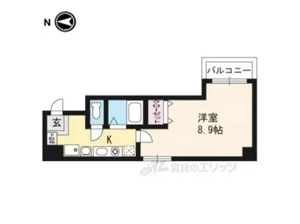 CAプレザントヒル(1K/7階)の間取り写真