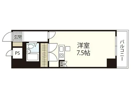 ヴェルソーヤスダ(ワンルーム/7階)の間取り写真