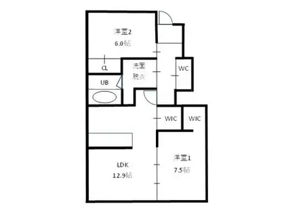 MAISON TSUBAKI(2LDK/1階)の間取り写真