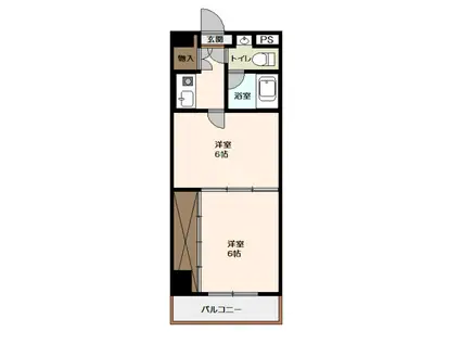 エグゼ綾部(2K/3階)の間取り写真