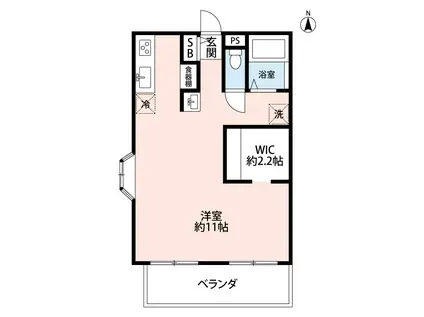 ウエストンハイツ(1DK/1階)の間取り写真