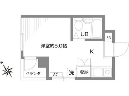 メゾン久我山(ワンルーム/3階)の間取り写真