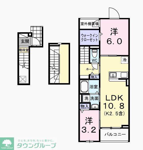 ル・ソレイユ(2LDK/3階)の間取り写真