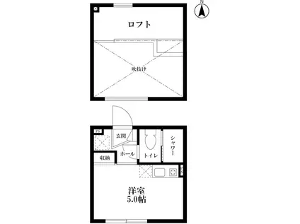 ANNIES HOUSE(ワンルーム/1階)の間取り写真