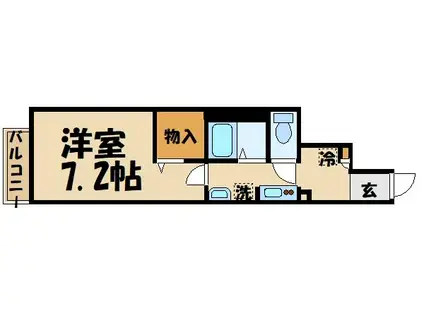 ミハス調布菊野台(1K/1階)の間取り写真