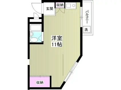 メゾン香風(ワンルーム/4階)の間取り写真