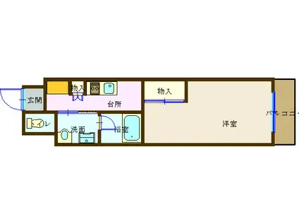 ともホーム(1K/4階)の間取り写真