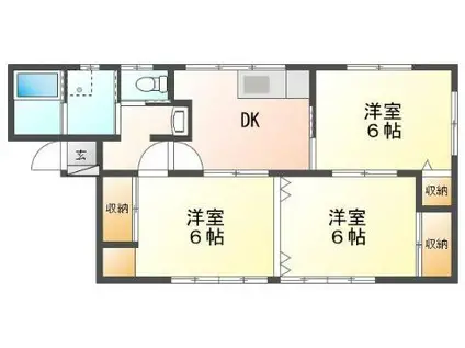 ネスタHM(3DK/1階)の間取り写真