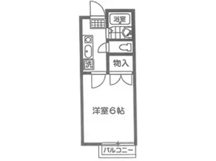 ナイスワン竜野駅前(1K/1階)の間取り写真