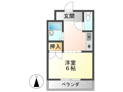 寿マンション琴塚(ワンルーム/3階)の間取り写真