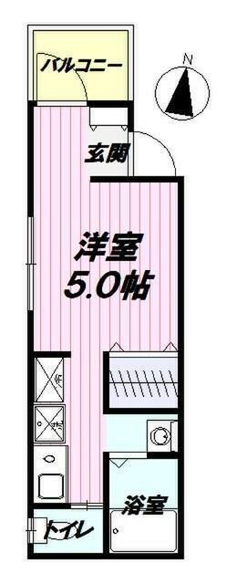 MELDIA鐘ヶ淵II(ワンルーム/1階)の間取り写真