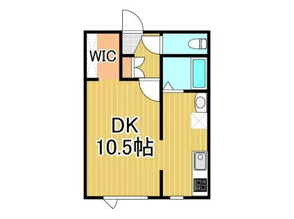 POCOA TERRACE I(1K/2階)の間取り写真