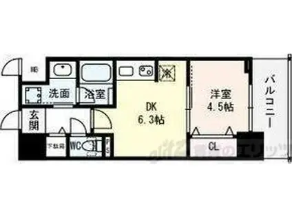 MA MINETTE(1DK/9階)の間取り写真