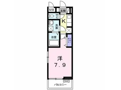 ルアーナ(1K/3階)の間取り写真