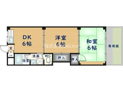 松本マンション(2DK/1階)の間取り写真