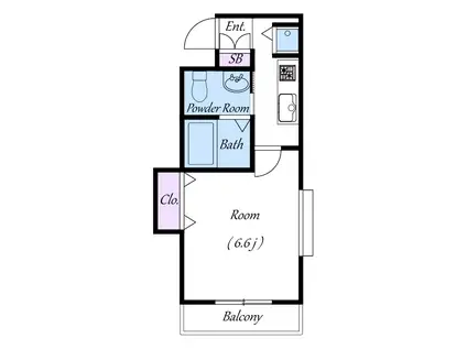 ELVITA MAIHAMA(1K/4階)の間取り写真