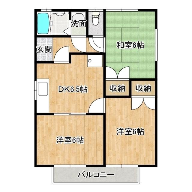 田中ベスト(3DK/1階)の間取り写真
