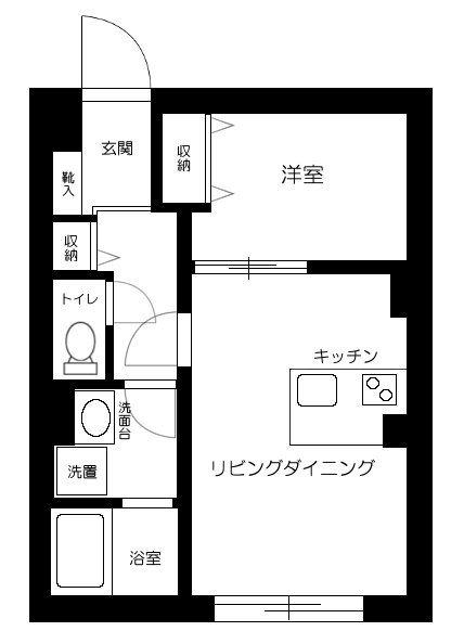 ES-GRANDE東中野(1LDK/2階)の間取り写真