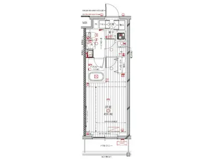レガリス中野鷺宮(1K/3階)の間取り写真