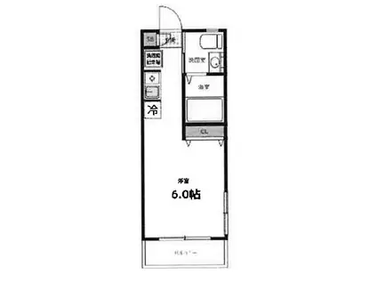 ストーリオ高円寺II(1K/2階)の間取り写真