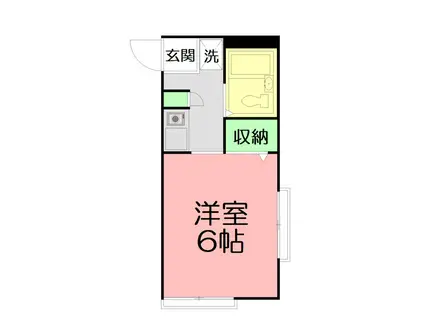 プレステージ下倉田I(1K/2階)の間取り写真