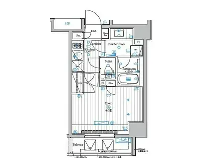 シーフォルム麻布(1K/9階)の間取り写真