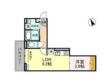 ディール北浦和I(1LDK/3階)の間取り写真