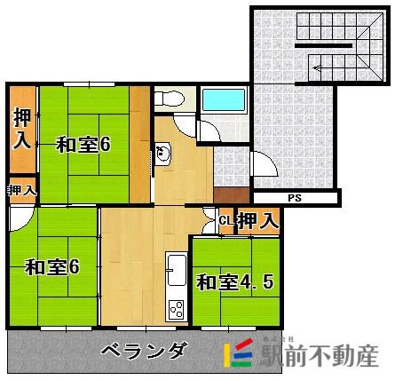 アイコーポ(3DK/2階)の間取り写真